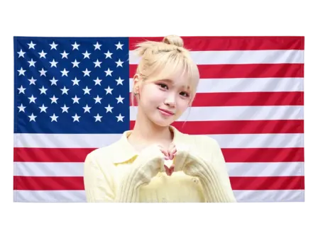 KIM CHAEWON — BANDERA ESTADOS UNIDOS