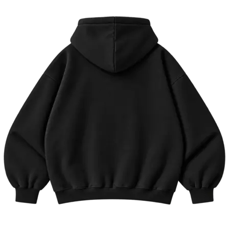 V - Black (HOODIE) — posterior