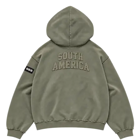 Zip-up Hoodie South America — posterior