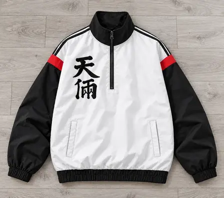 CHEONLIANG - QUARTER ZIP — vista sobre madera