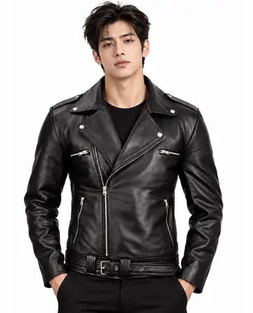 LEATHER JACKET - GK — modelo